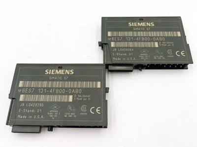 2x Siemens SIMATIC S7 6ES7131-4FB00-0AB0 E-Stand: 01 Digital Input Module -used- - Bild 1 von 4