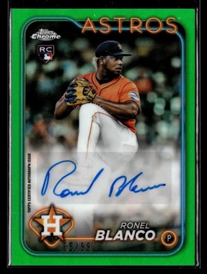 Ronel Blanco #/99 RC - 2024 Topps Chrome Update Green Refractor AUTO #AC-ROBL - Image 1 of 2