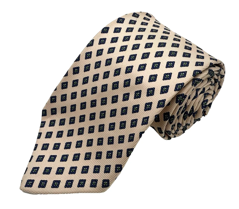 Brooks Brothers Makers 100 % seda italiana rosa claro con diamantes verdes azules Foto 1 de 4