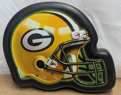 Casco acolchado con forma de fútbol americano Green Bay Packers cojín de asiento de estadio 18" W Foto 1 de 4