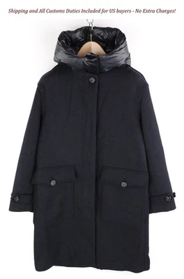 WOOLRICH Women'S Double Wool 2in1 Parka Jacket S Hooded Mid-Length Down - Image 1 of 4