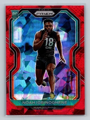 Noah Igbinoghene 2020 Panini Prizm Prizm Red Ice RC Rookie #340 Miami Dolphins - Image 1 of 2