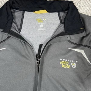 Mountain Hardwear Windstopper Tech Jacke Herren Medium schwarz durchgehender Reißverschluss Gorp Mantel Laufen - Bild 1 von 10