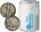 FULL DATES ROLL OF 20 $10 FACE VALUE 90 SILVER WALKING LIBERTY HALF DOLLARS FULL DATES ROLL OF 20 $10 FACE VALUE 90 SILVER WALKING LIBERTY HALF DOLLARS