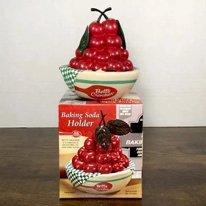 Baking Soda Holder Betty Crocker Bowl Of Cherries Refrigerator Deodorizer, New - Picture 1 of 5