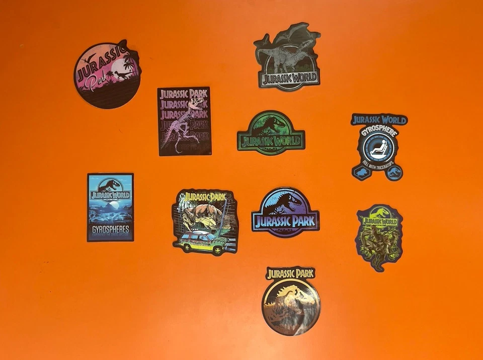 Lot Of 10 Jurassic Park Stickers  - Image 1 of 1