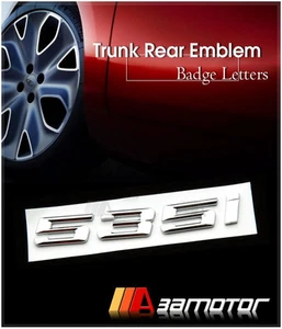 Tapa de maletero cromada emblema trasero insignia calcomanía letras 535i se adapta a BMW F10 F60 serie 5 - Imagen 1 de 1