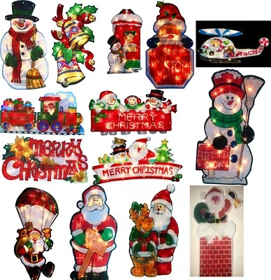 GTL Window LED Christmas Silhouette Lights Festive Decoration Indoor B/O Small/Large