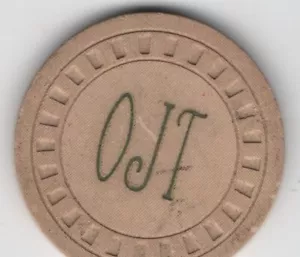 Sala de tarjetas: (OJT) O.J. Thomas; Thaxton, Mississippi blanco - Imagen 1 de 2