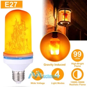 Upgraded LED Flame Light Bulb, 4 Modes Faux Flame Light Bulb Upside Down Effect - Picture 1 of 16