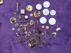 Horlogerie : Gros lot de pièces et mécanismes d'horlogerie de montres anciennes - Imagen 1 de 5