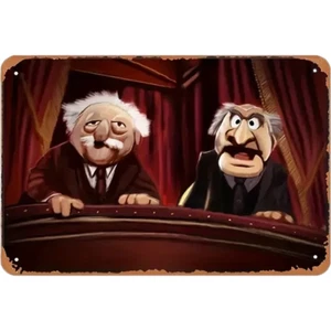 Vintage Muppets Metal Sign Statler and Waldorf Retro Wall Decor 12 x 8 Inch - Picture 1 of 2