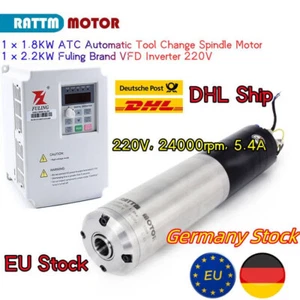 【DEU】1.8KW 220V ISO20 ATC Automatic Tool Changer Water Cooled Spindle+2.2KW VFD - Bild 1 von 13