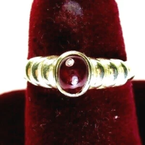 925 St. Silver Ring, With 1.12 Ct. 6 x 4 mm Oval Ruby, Size M 1/2 - Picture 1 of 6