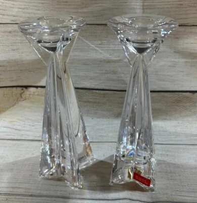 Шикарный полотенце полный свинец кристалл подсвечники 6,5» подсвечники лот из 2 - Изображение 1 из 4