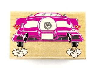 1990 RubberStampede Car Mobile Wood Mounted Rubber Stamps 4.25" x 2.75" - Picture 1 of 9