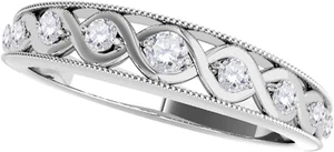 Maulijewels 0.15 Carat Diamond Women'S Wedding Band Prong 14K Rose Gold - Picture 1 of 12