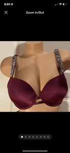 VS Glänzender Push-up Strass Träger BH Bügel 36C Neu - Bild 1 von 4