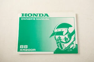Honda Motorcycles XR200R Owner's Manual (UB4-6/JSF6) 1987 1988 Original GUC - Picture 1 of 11