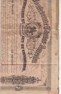 Confederate States of America 1864 $1000 Bond Complete with all 60 Coupons - - Picture 1 of 3