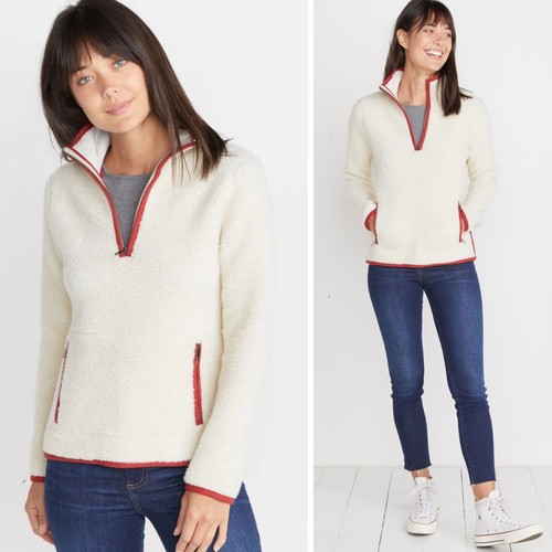 OFF WHITE Maglione Felpa Marine Layer Lady Sherpa Corbet in Naturale Rosa Donna XS