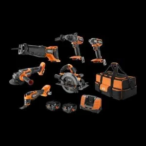 AEG 18V FUSION Brushless 6 Piece 5.0Ah FORCE Kit A18FX6B152B Power Tools - Picture 1 of 6