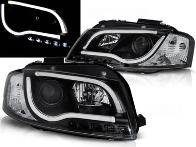 Scheinwerfer LED Tagfahrlicht Optik für Audi A3 8P 8PA Bj. 2004-2008 Schwarz LTI - Bild 1 von 4