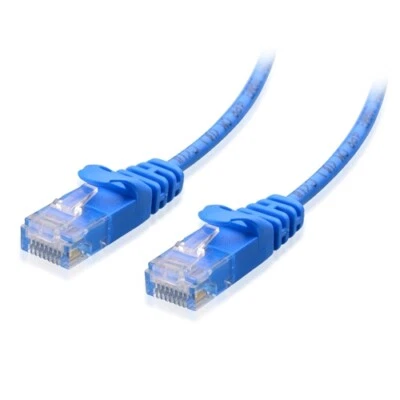 New Cables2Go 22012 15ft CAT 5e 1 Gb 550Mhz Snagless Patch Cable - Blue - Image 1 of 4