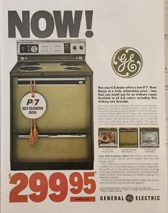 19466 General Electric Oven Range Vintage Ad 13 x 10 P7 self cleaning oven - Picture 1 of 1