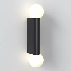 Lámpara de pared de baño Astro Lighting-Ortona-1459006-vidrio opalino negro 2 luces IP44 - Imagen 1 de 2