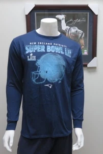 NFL NEW ENGLAND PATRIOTS SUPER BOWL LII LIQUID HELMET LONG SLEEVE SHIRT NWT - Picture 1 of 4