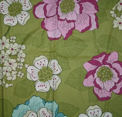 cotton quilting fabric 15" secret garden sandi henderson large bright floral  - Image 1 of 2