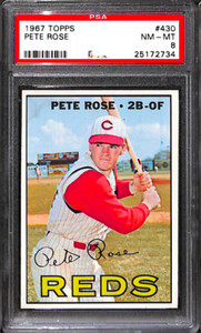 1967 TOPPS #430 PETE ROSE PSA 8 25172734
