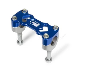 GECO SUPPORTO MANUBRIO RISER + PIASTRA ERGAL 40 MM Ø 28 BLU YAMAHA YZF 250 2014 - Picture 1 of 1