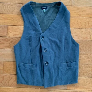 Armani Jeans Button Front Vest Men's M Casual Sleeveless Waistcoat AJ Gray - Picture 1 of 9