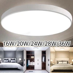 16W-36W Round LED Ceiling Down Light Ultra-THIN Oyster Lamp Modern Cool/Warm - Picture 1 of 21