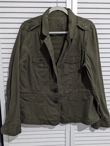 Sonoma Life Style Jacket Womens Size XL Military Green Long Sleeve - Picture 1 of 24