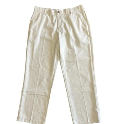 Pantalones de golf ADIDAS CLIMACOOL para hombre 36x30 masilla blanca ligera tejido gofre Foto 1 de 4
