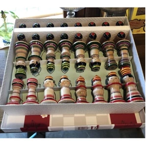 Chess pieces Japanese hand-made KOKESHI - Picture 1 of 5