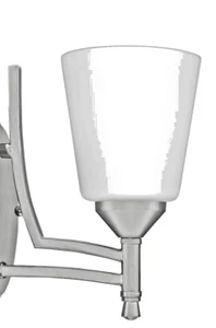 Quoizel Billingsley 9" Tall Bathroom Sconce with Frosted Glass Shade BLG8605BN - Picture 1 of 4