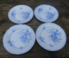 Sarreguemines FLORE 4 Assiettes plates XIX ème bon état légères traces humides