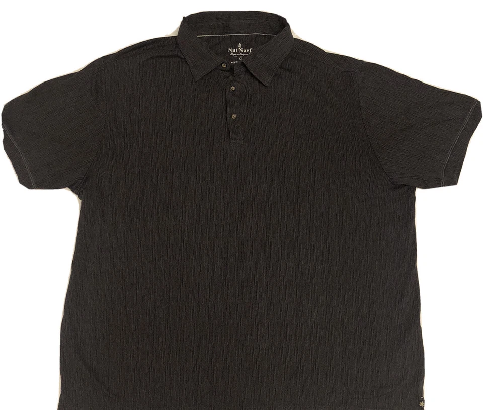 Nat Nast Luxury Originals Mens Polo Shirt Size XL Modal Blend Charcoal Gray - Image 1 of 4