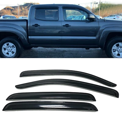 Paraseras de ventana de doble cabina para Toyota Tacoma 2005-2015 parasol protector de lluvia Foto 1 de 4