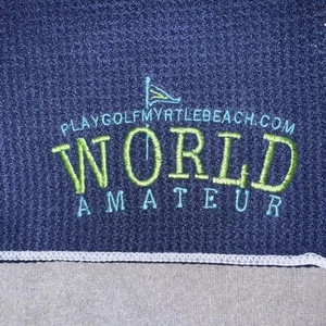 Kurzes Par 4 blau Golf Handtuch Spielen Golf Myrtle Beach World Amateur 35"x15" - Bild 1 von 5