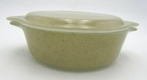 Vintage PYREX By Corning Beige and Brown Speckled 471 Casserole Dish (Homestead) - Picture 1 of 4