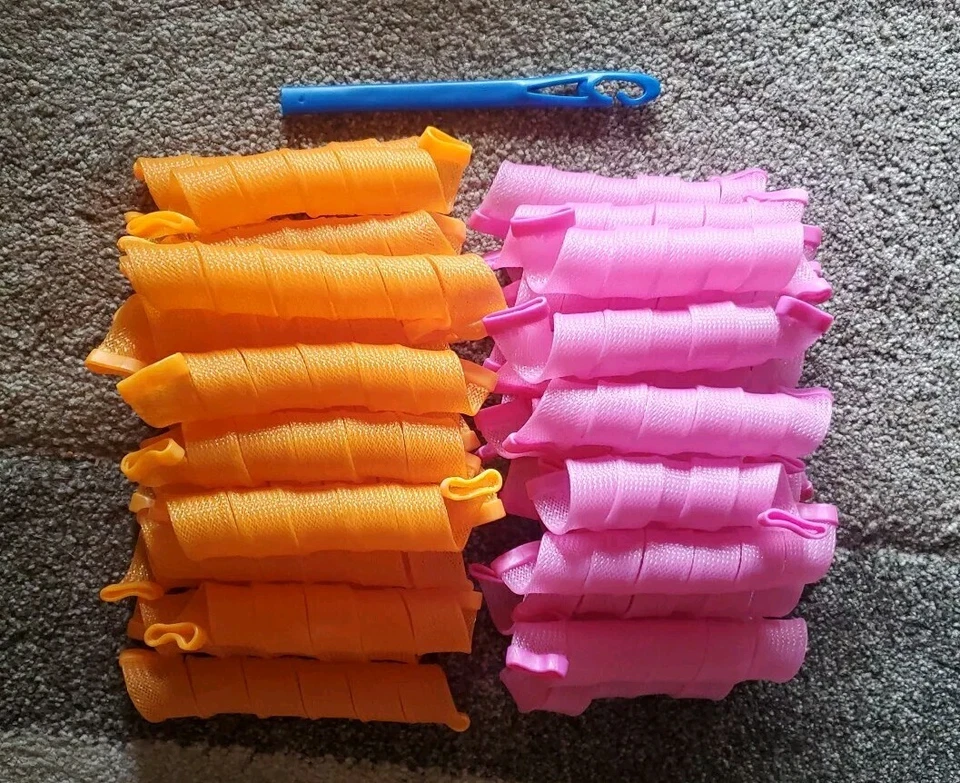 SpiralCurlers Short Long Hair Spiral Curl Formers Waves 40pcs + Part of Hook - Image 1 of 1