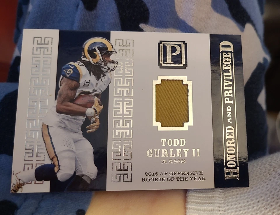 2017 Pantheon Todd Gurley II jersey patch relic 46/99  RAMS  - Image 1 of 2