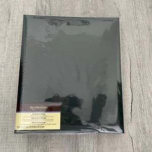 Recollections Scrapbook Album +CD Pocket, 8.5 x 11, Brand New in Plastic.  Black - Picture 1 of 6