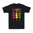 Juneteenth Is My Independence Day Afro Melanin schwarz Damen Retro Unisex T-Shirt