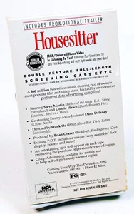 Double Feature VHS Tape, The Housesitter & Black Magic New Screener Rare - Picture 1 of 2